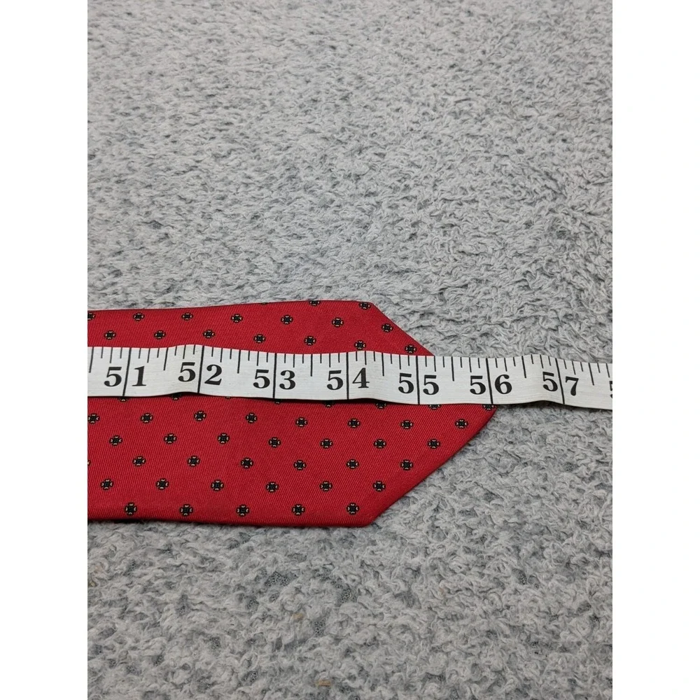 Vtg Brooks Brothers Makers Silk Tie Made In USA Red Geometric 3.5